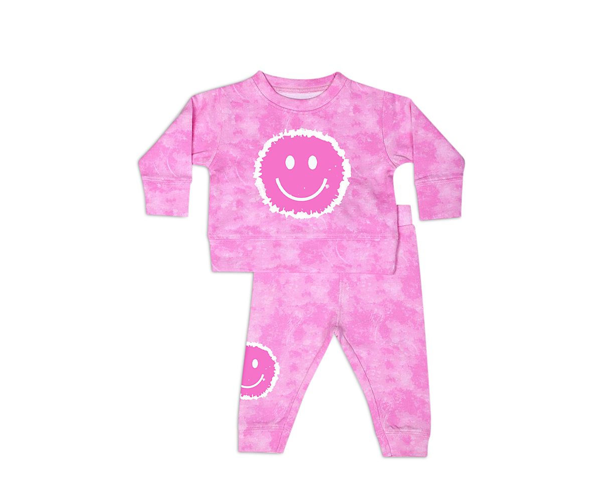 Little Mish Girls' Tie Dyed Top & Pants Set - Baby