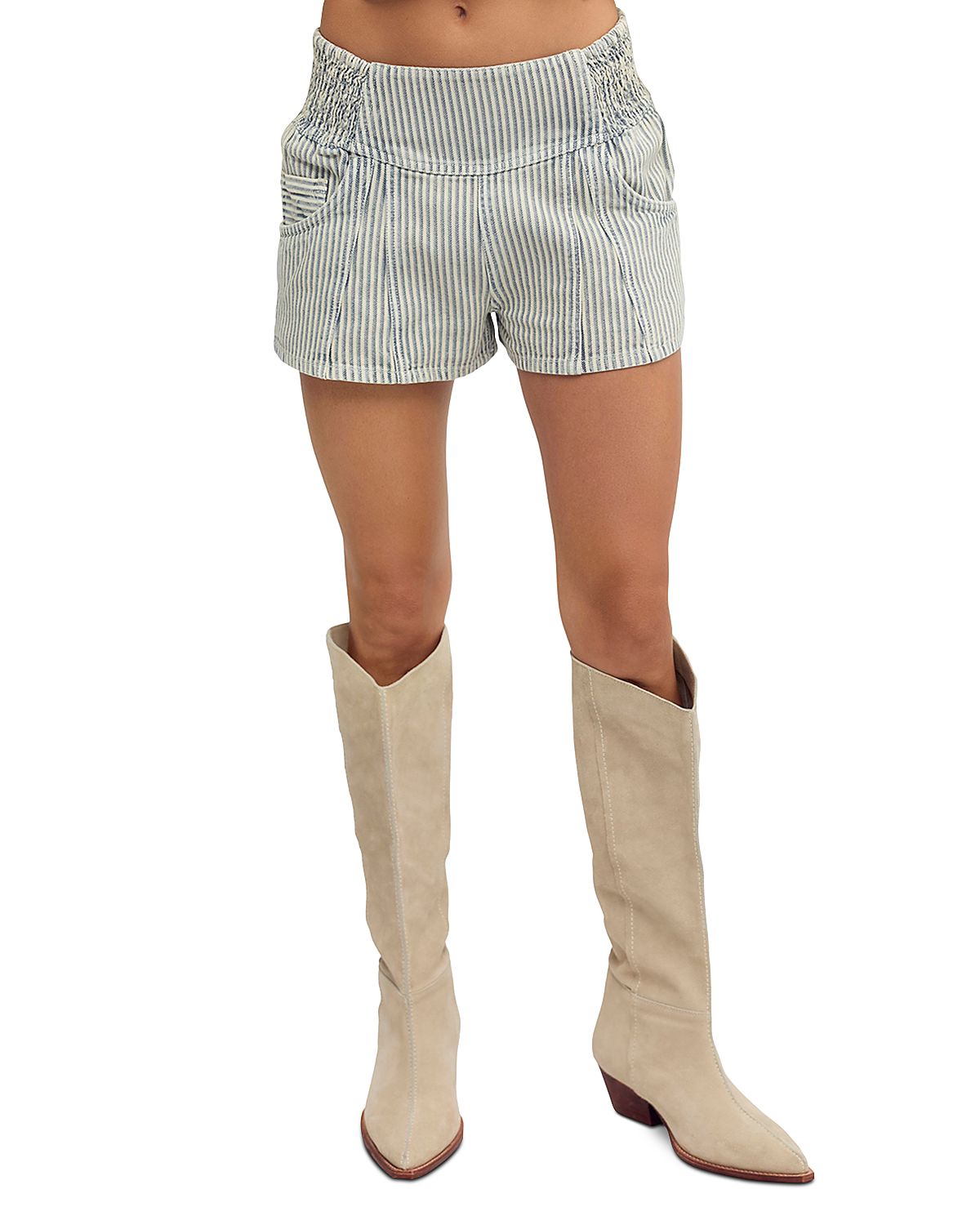 Free People Luna Railroad Shorts