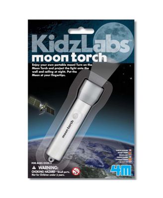 KidzLabs Moon Torch Portable Projecting Toy Flashlight, Ages 5+
