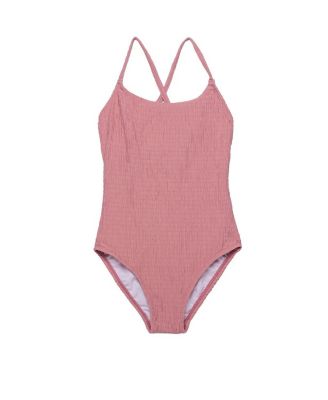 Gottex Kids Girls' Neapolitan Textured Criss Cross Back Adjustable One Piece - Little Kid, Big Kid