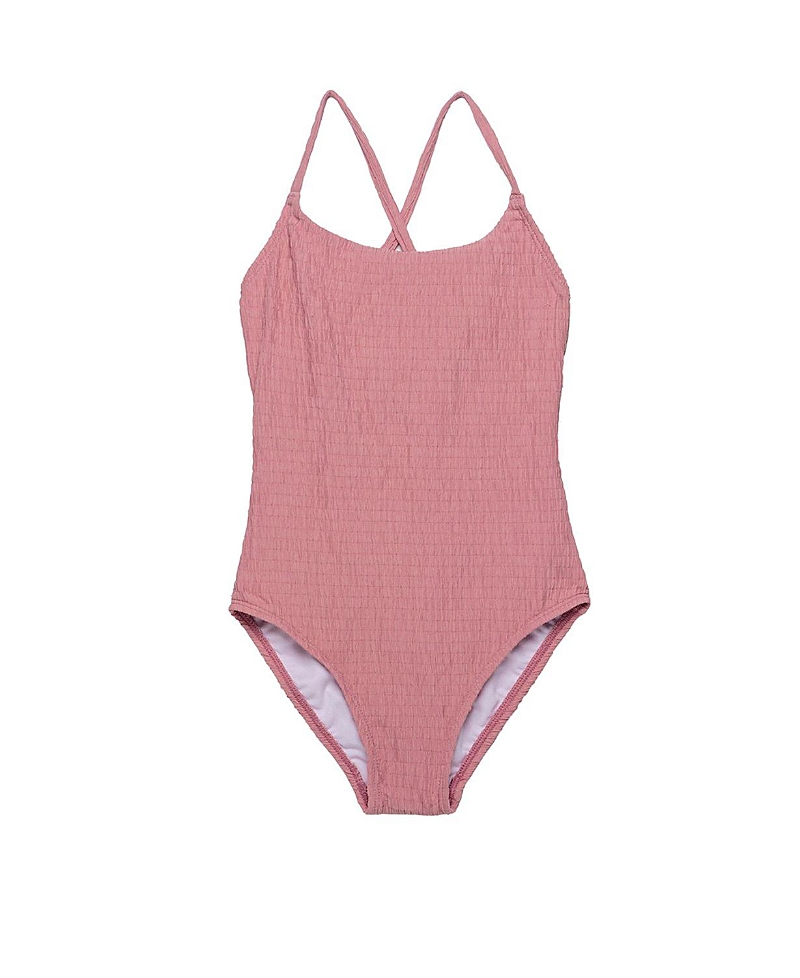 Gottex Kids Girls' Neapolitan Textured Criss Cross Back Adjustable One Piece - Little Kid, Big Kid