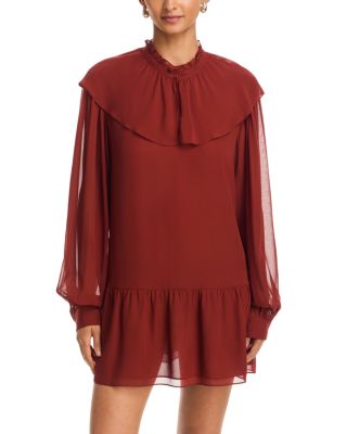 The Silk Soir&eacute;e Ruffle Collar Dress