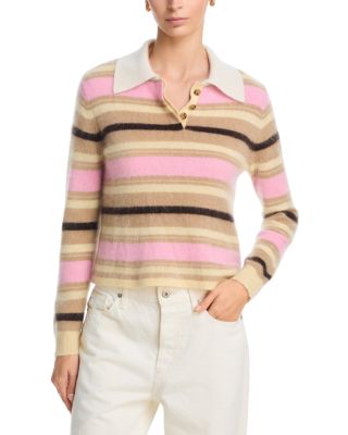 Grizzly Cashmere Cropped Rugby Polo