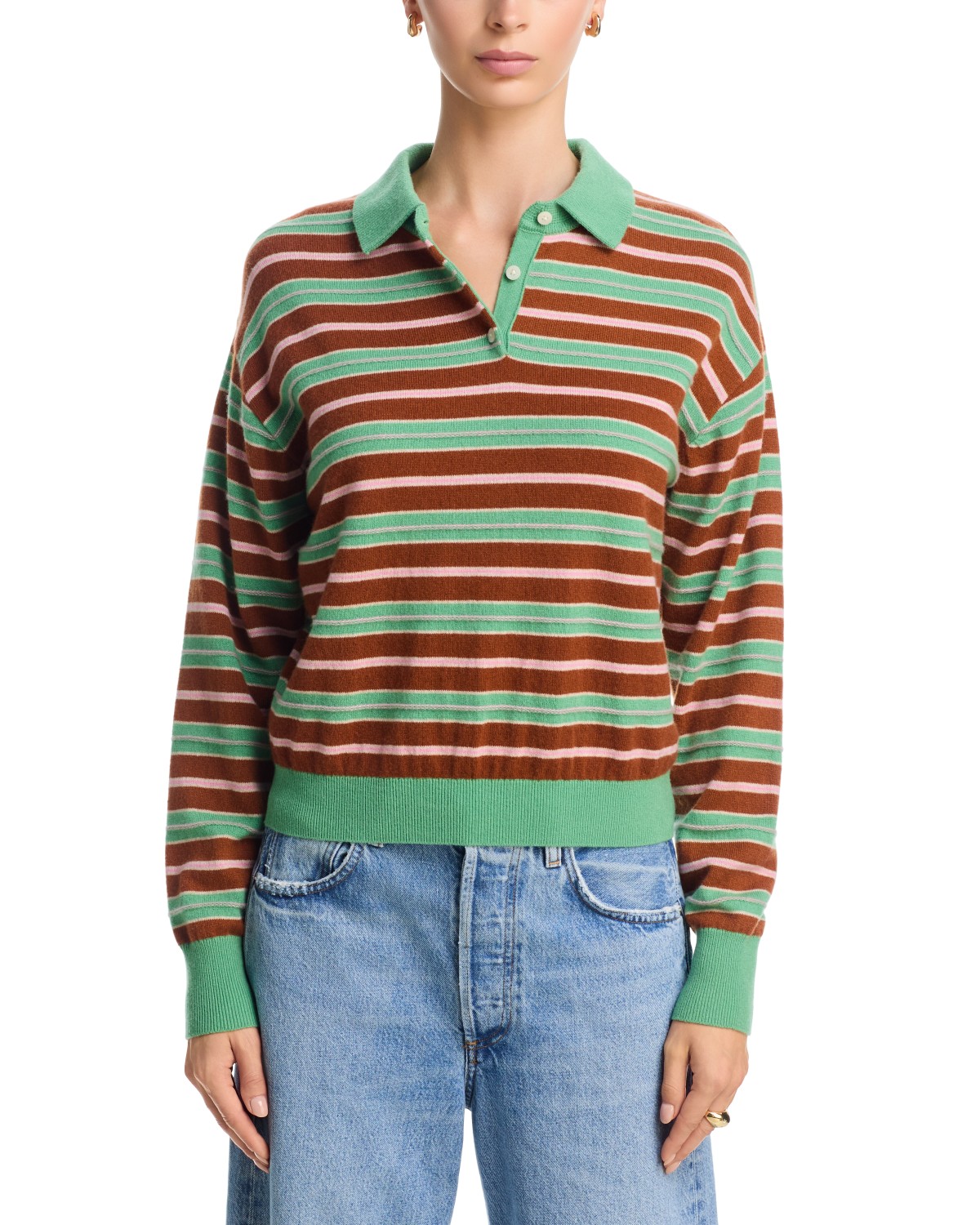 Cashmere Collegiate Stripe Polo