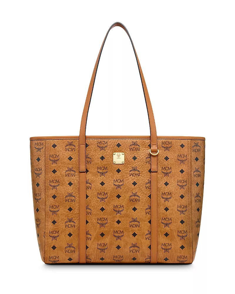 Mcm Toni Visetos Canvas Shopper Bag