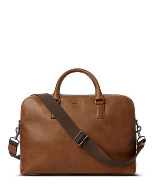 Leather Double Zip Brief Navigator