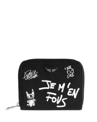 Arty Tag Mini Grained Leather Coin Purse