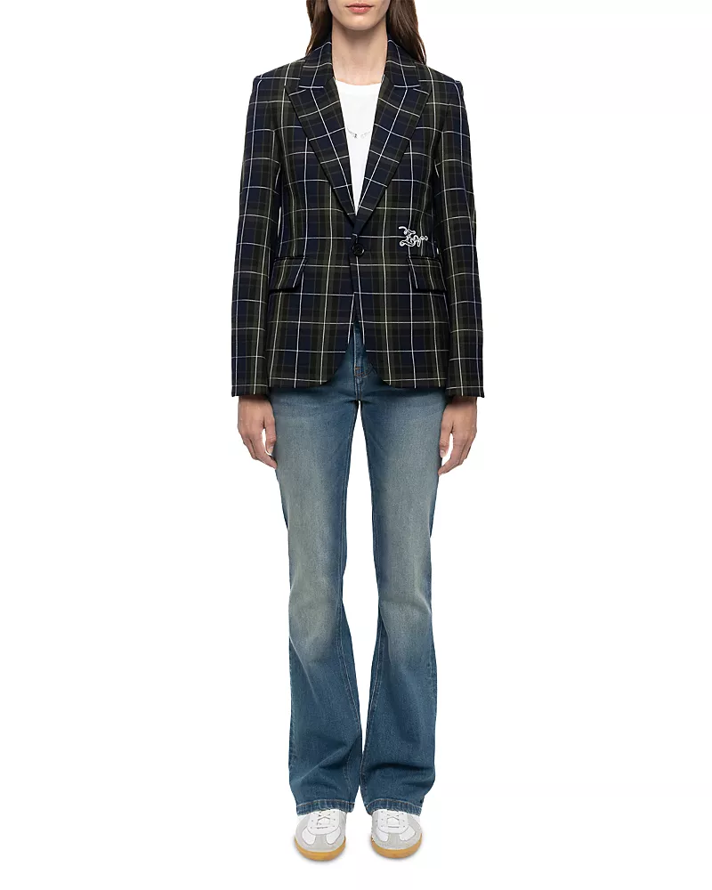 Zadig & Voltaire Vavy Tailleur Tartan Blazer