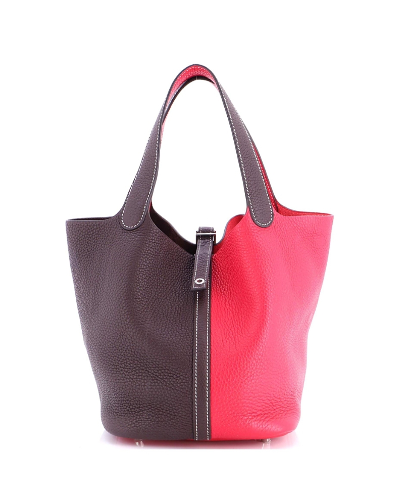 Pre-Owned HERMES Mm Picotin Lock Bag Bicolor Clemence