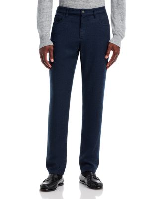 Canali Regular Fit Flannel Five Pocket Trousers