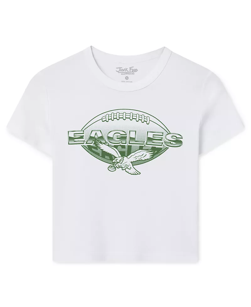 Junk Food Clothing Women's Philadelphia Eagles Repeat Baby Tee