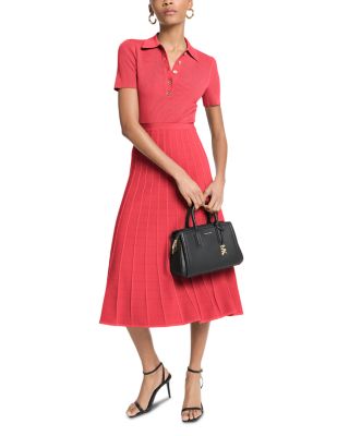 Fit & Flare Polo Midi Dress
