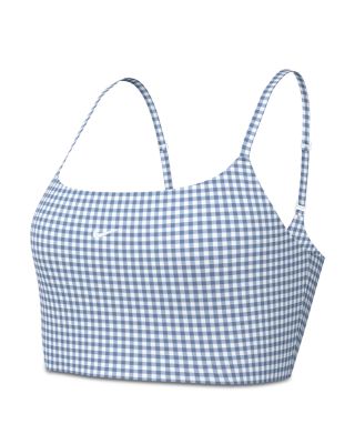 Dri-FIT Padded Longline Gingham Bra