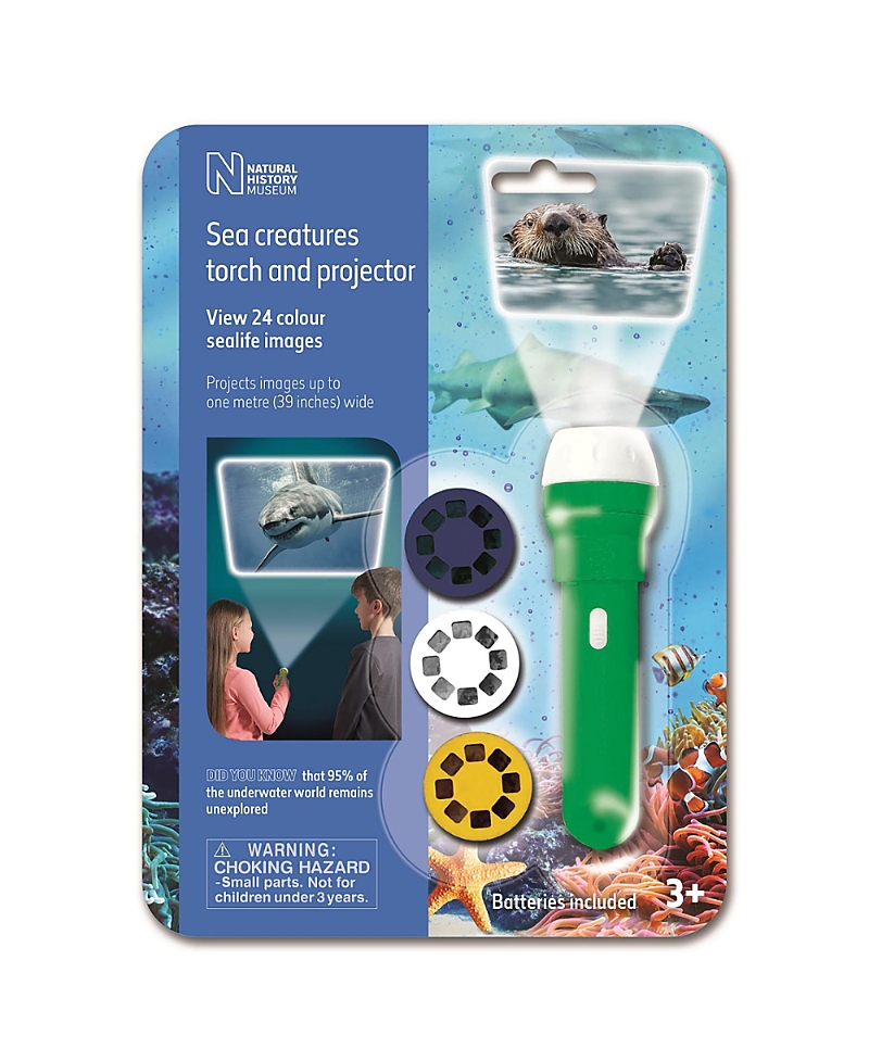 Brainstorm Toys Natural History Museum Sea Creatures Flashlight and Projector, Ages 3+