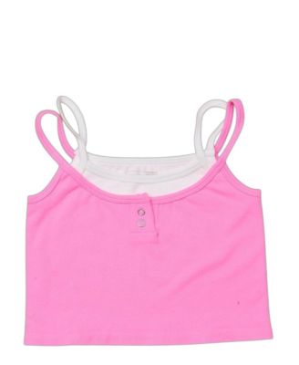 Girls' Double Layer Crop Ribbed Cami w/ Snaps - Big Kid