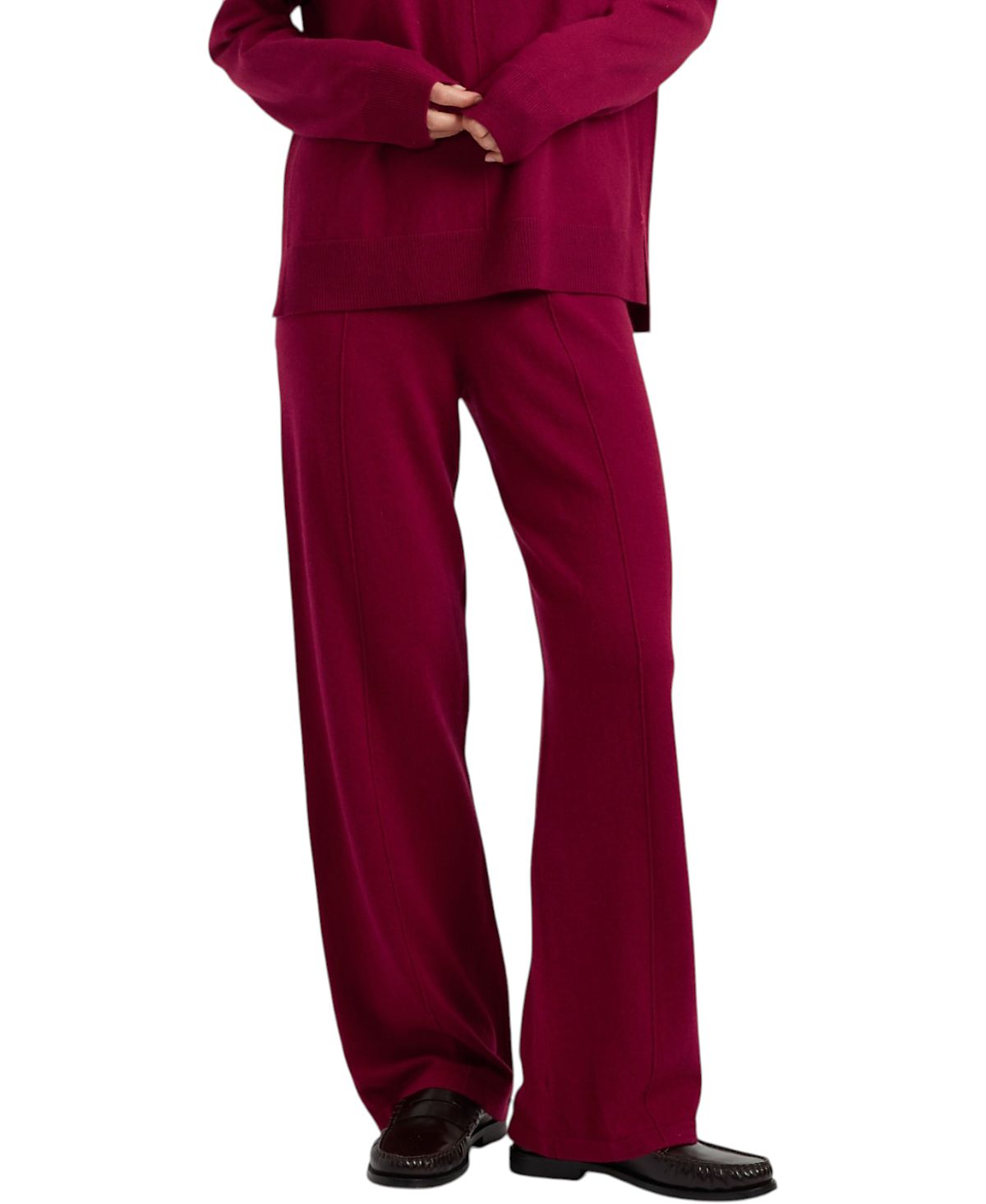 Chinti & Parker Women's Wool Cashmere Wide Leg Track Pants