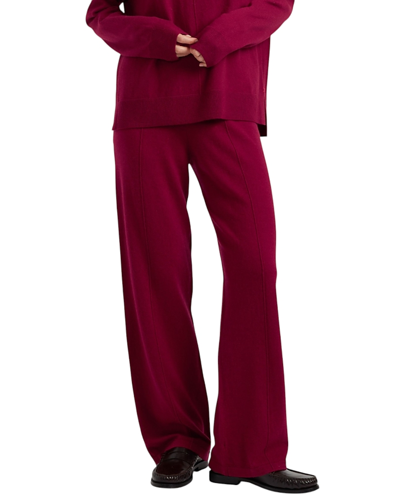 Chinti & Parker Women's Wool Cashmere Wide Leg Track Pants