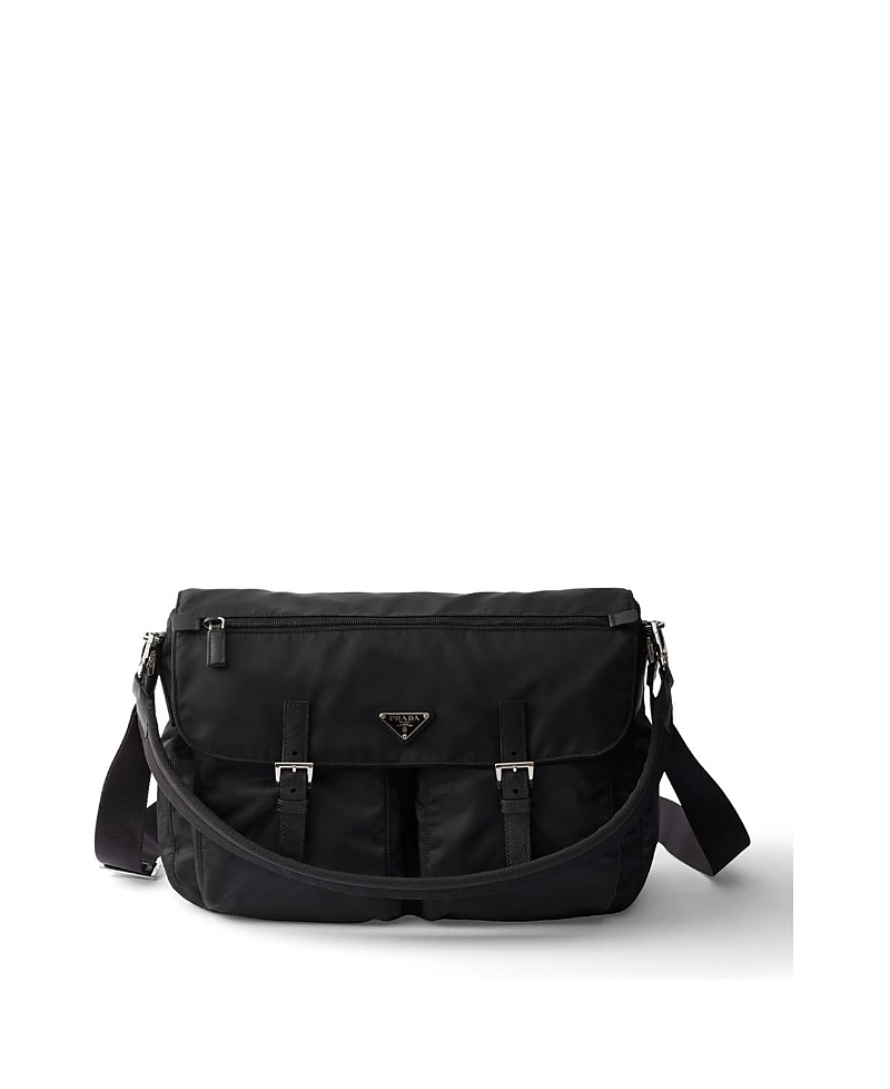 Prada Re-nylon Shoulder Bag In Black