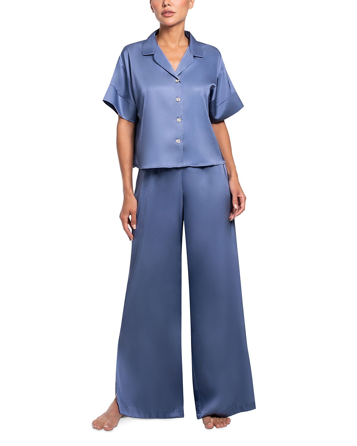 Midnight Bakery Satin Shirt & Pants Pajama Set