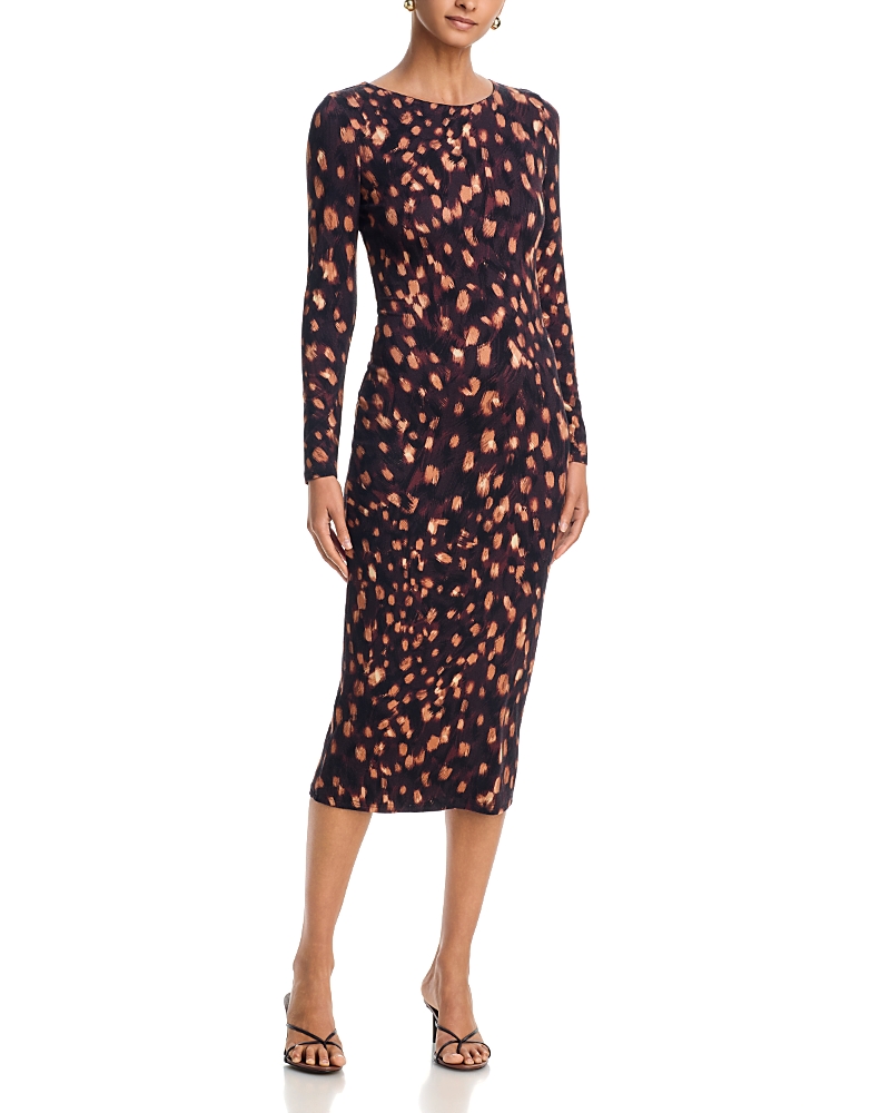 Milly Abbygail Leopard Midi Dress