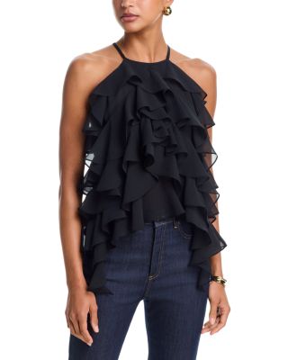 Iska Layered Ruffle Sleeveless Top