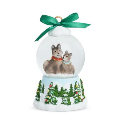 Berry & Thread North Pole Husky Snow Globe Place Card Holder