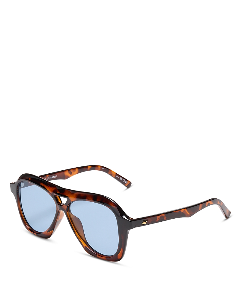Le Specs Drizzle Aviator Sunglasses, 56mm