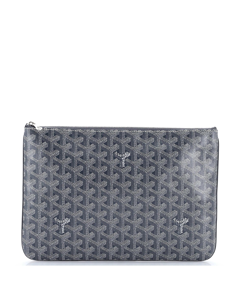 Pre-Owned Goyard Mm Senat Zip Pouch Coated Canvas