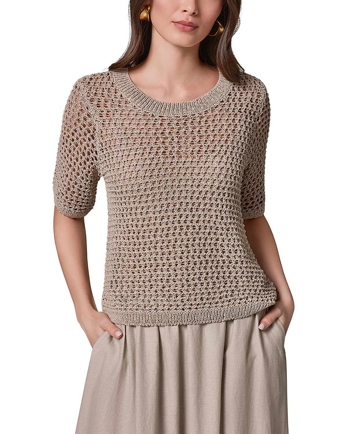 Donna Karan Open Stitch Sweater