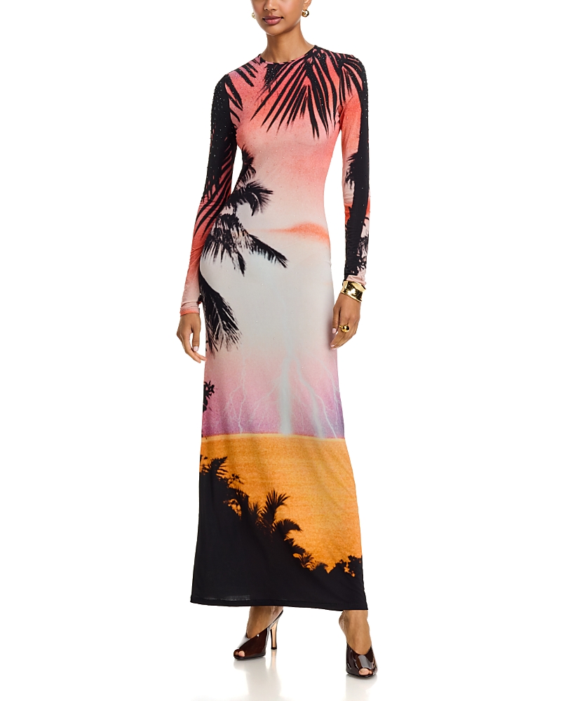 Rabanne Second Skin Jersey Maxi Dress