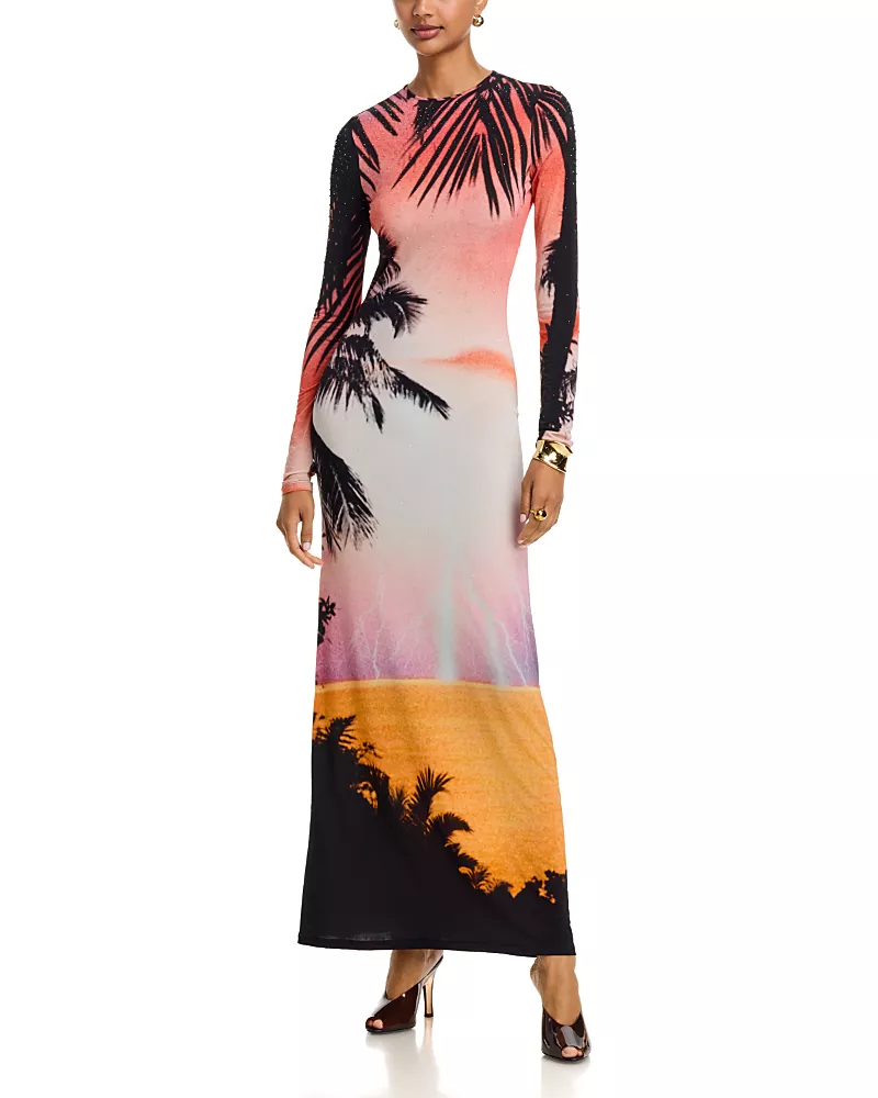 Rabanne Second Skin Jersey Maxi Dress