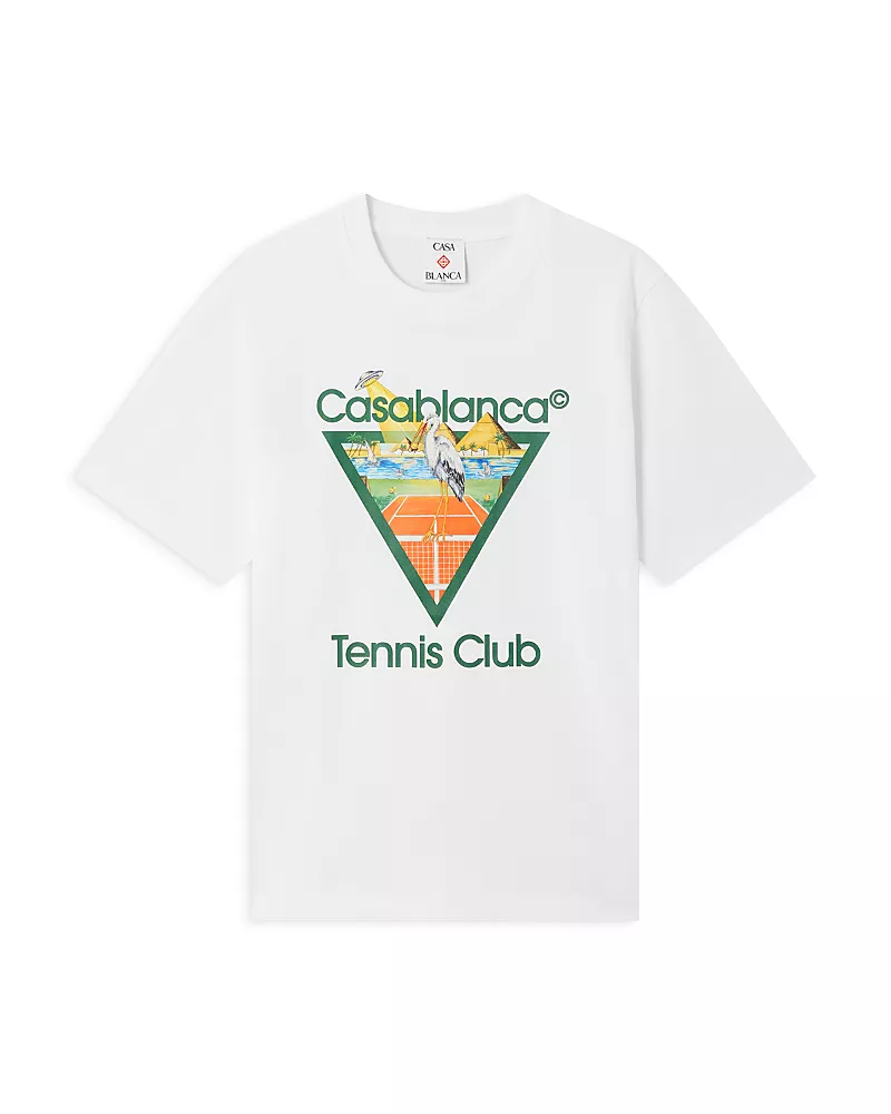 Casablanca Tennis Club Logo Graphic T-Shirt