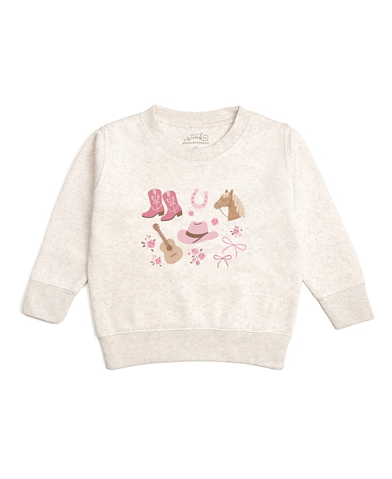 Sweet Wink Girls' Western Girlie Sweatshirt - Baby, Little Kid