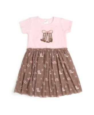 Girls' Howdy Darling Western Short Sleeve Tutu Dress - Baby, Little Kid, Big Kid