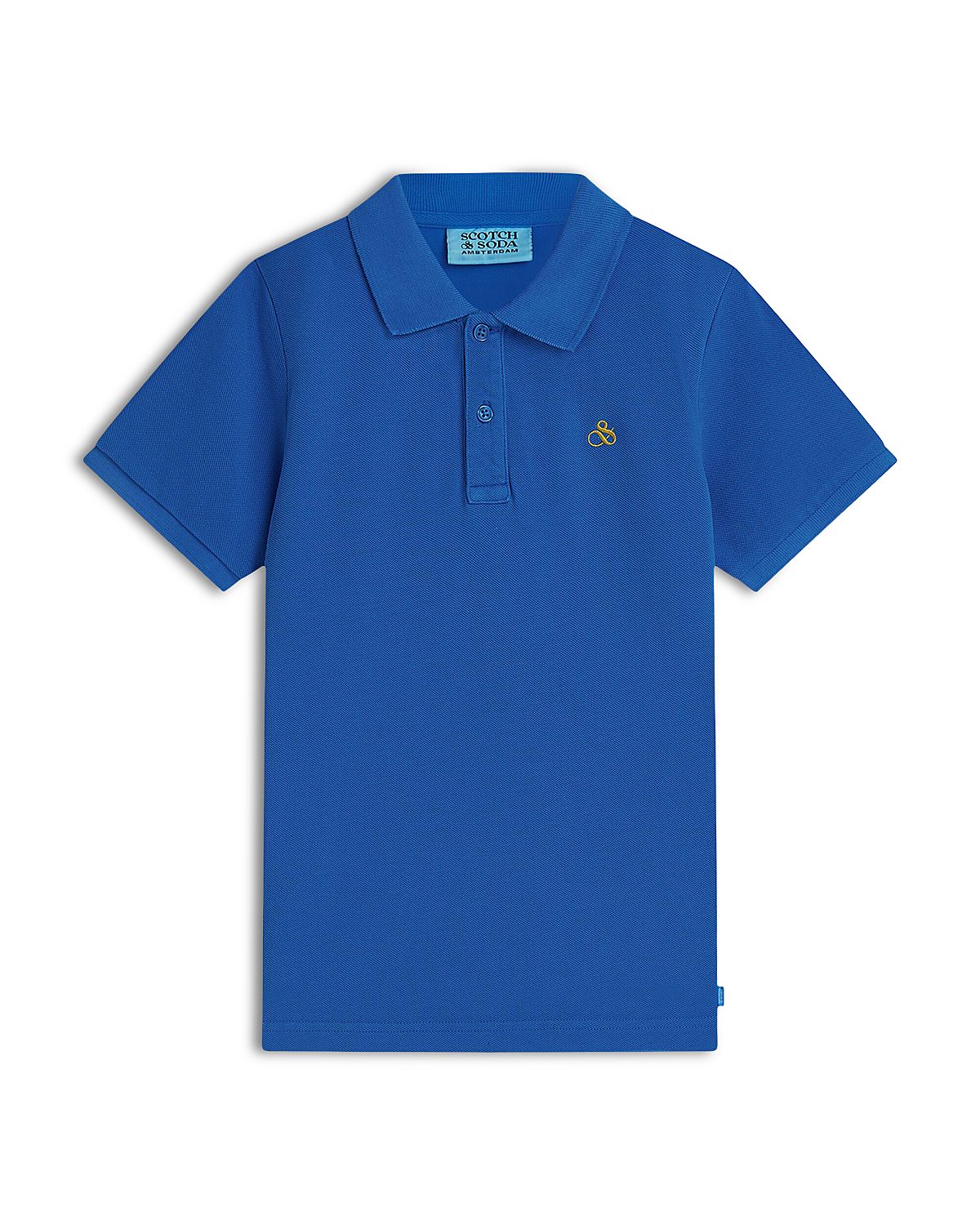 Scotch & Soda Boys' Chest Embroidery Pique Polo - Little Kid, Big Kid