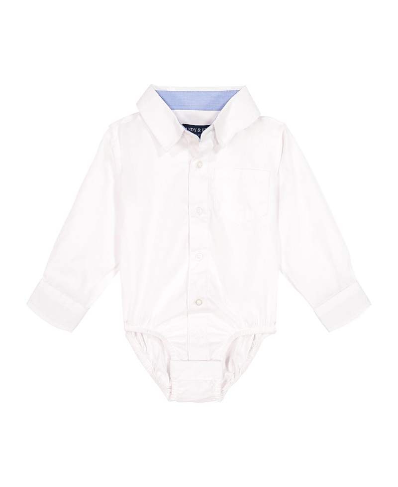Andy & Evan Boys' Poplin Button-down Shirtzie - Baby