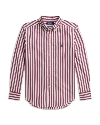 Boys' Striped Cotton Poplin Shirt - Little Kid, Big Kid