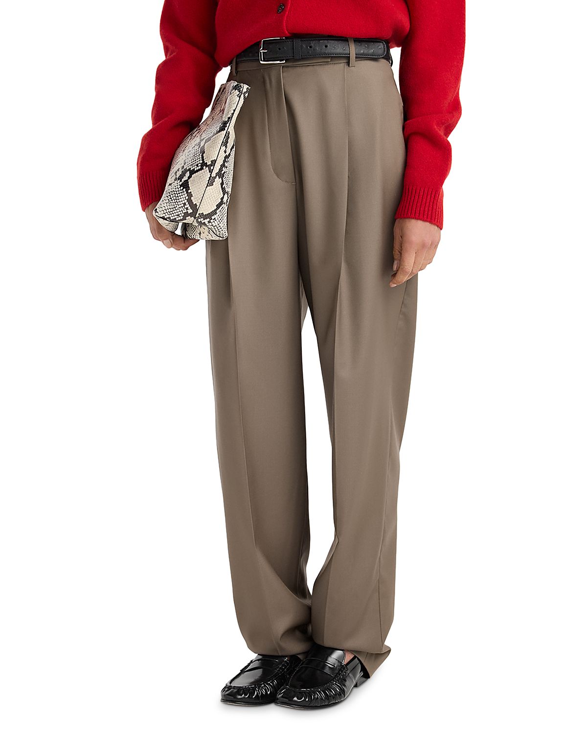 Rohe Single Pleat Tapered Wool Trousers