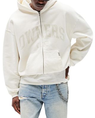 Owners Zip Through Logo Hoodie