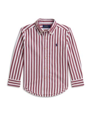 Boys' Striped Cotton Poplin Shirt - Little Kid