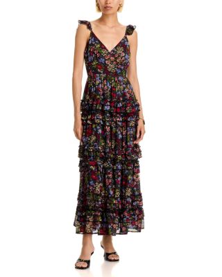 Floral Tier Sleeveless Maxi Dress - Exclusive