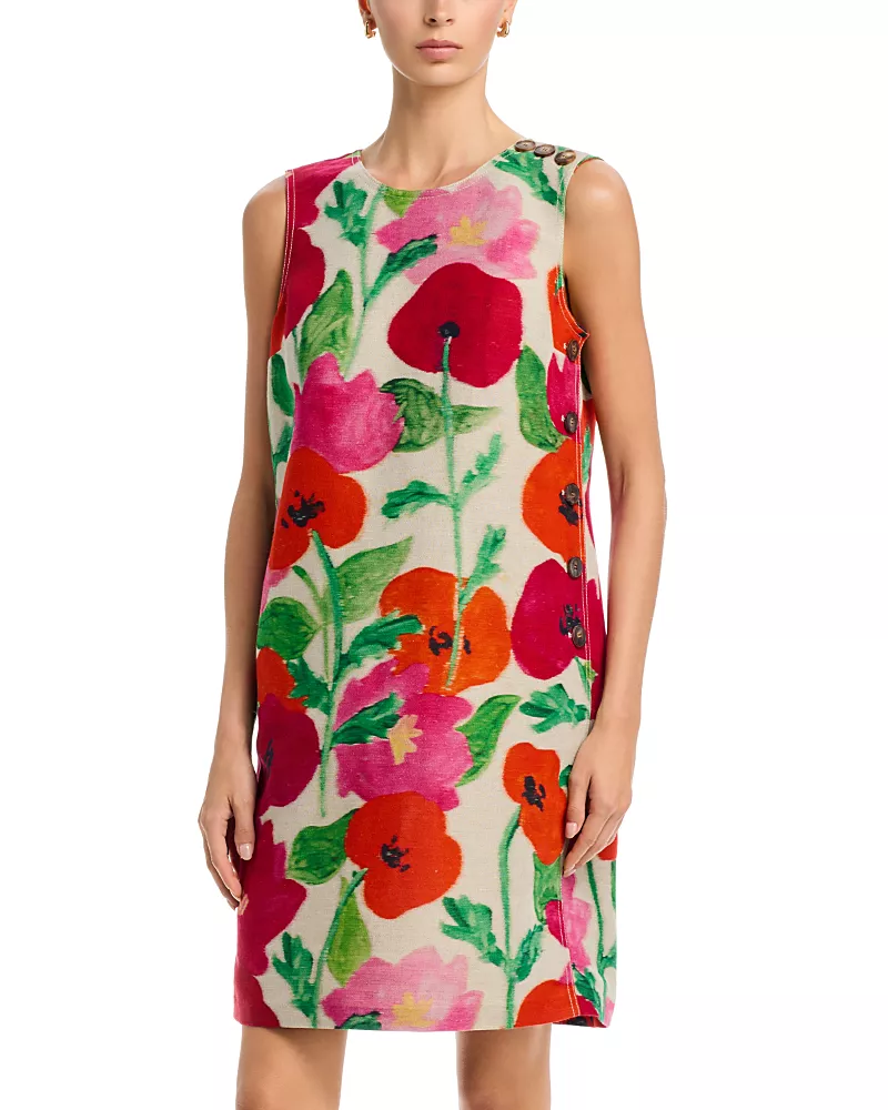 Lafayette 148 New York Cotton Linen Shift Dress