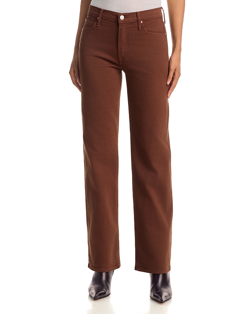Mother The Kick It High Rise Straight Jeans in Bison