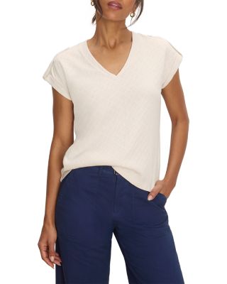 Lace Knit Cap Sleeve Tee