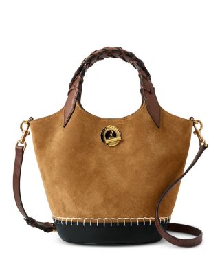Anchor Whipstitch Suede Crossbody Tote