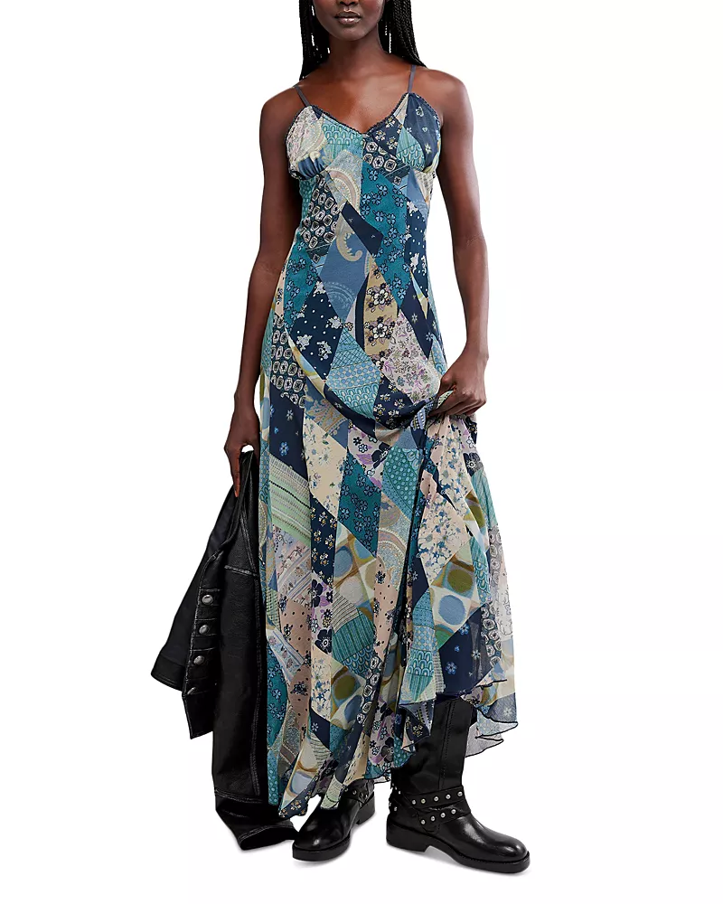 Free People Tis The Season V Neck Maxi Dress