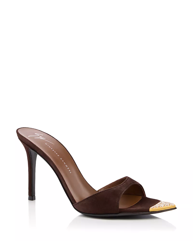 Giuseppe Zanotti Women's Intriigo Embellished Toe Slide Sandals
