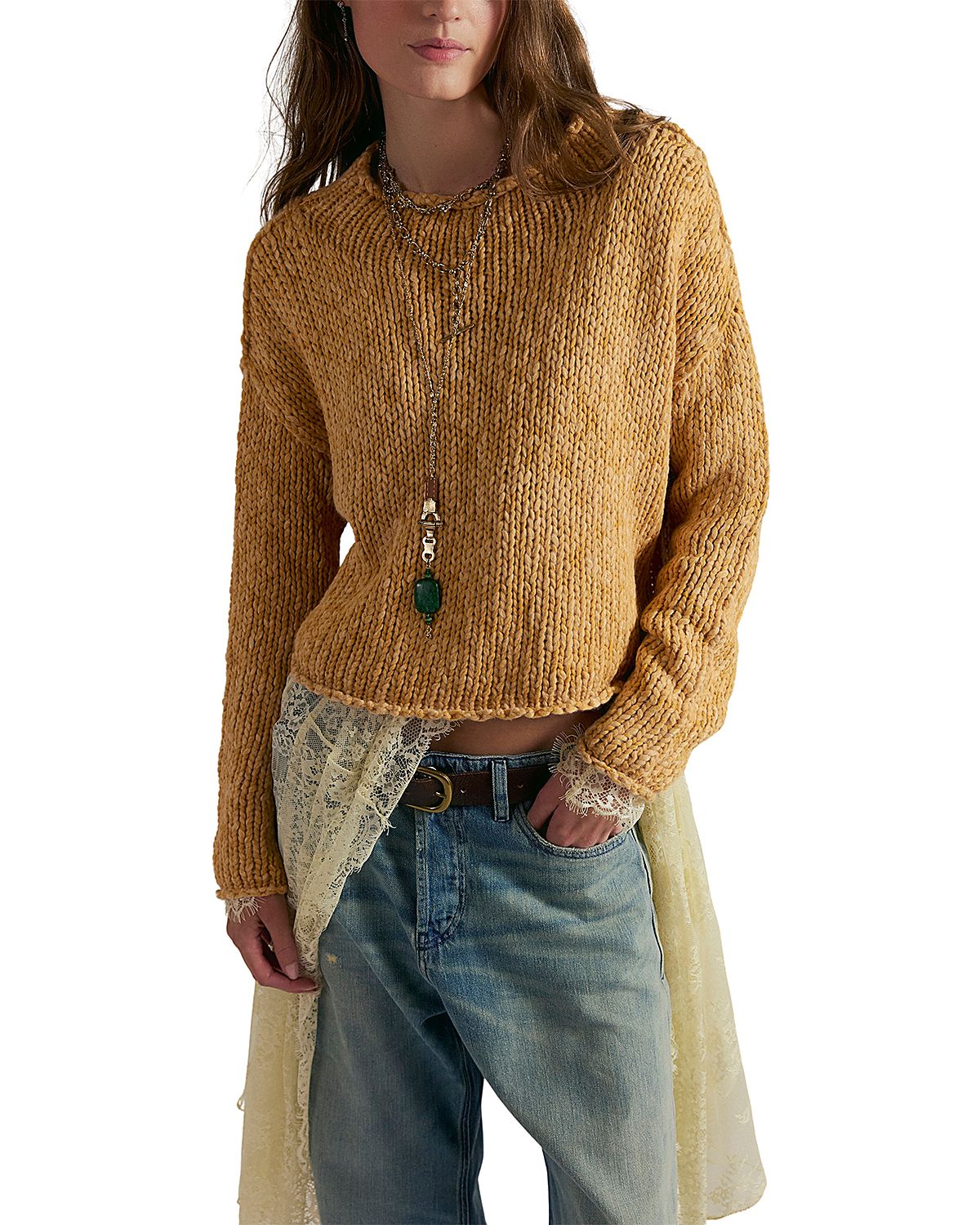 Free People Opal Cropped Sweater