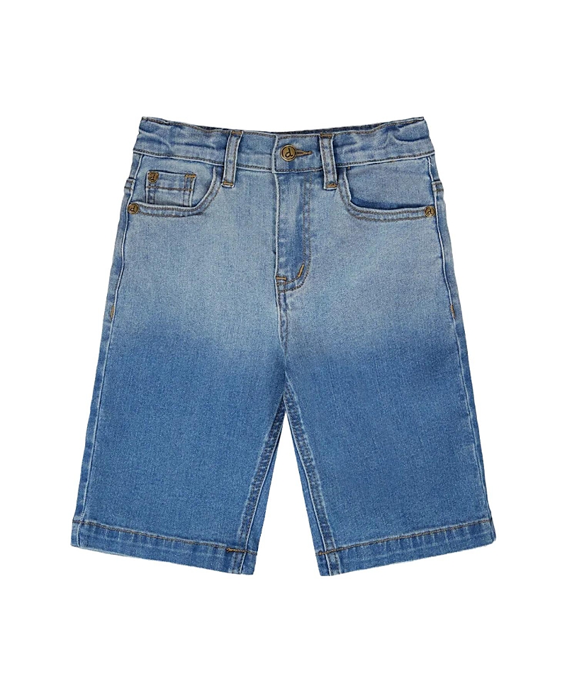 Deux par Deux Boys' Stretch Gradient Jean Bermuda - Little Kid