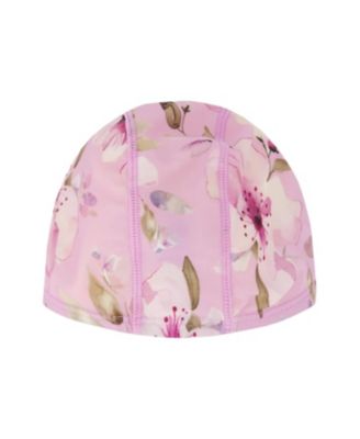 Girls' Flexible Fit Flower Swim Cap - Little Kid, Big Kid